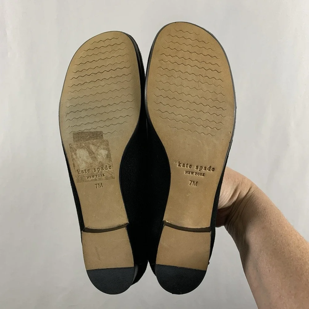 Kate Spade Womens Suede Loafers Smoking Flats Sz 7 Old Money Parisian Minimalist